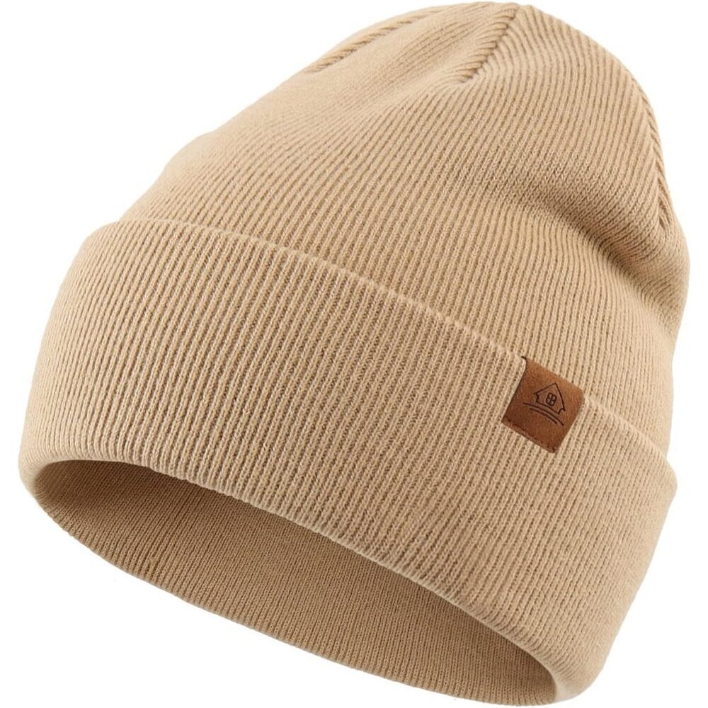 Men's Khaki Winter Hats Acrylic Knit Cuff Beanie Cap Warm Women's Beanie Hat